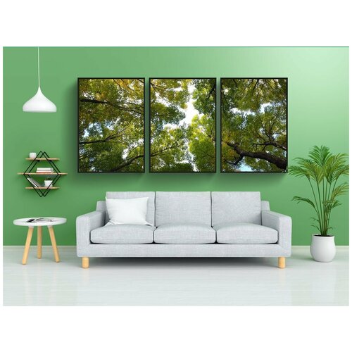 фото Набор модулных постеров для интерьера "форрест, лес, кленов" 60x90 см. в тубусе, без рамки lotsprints
