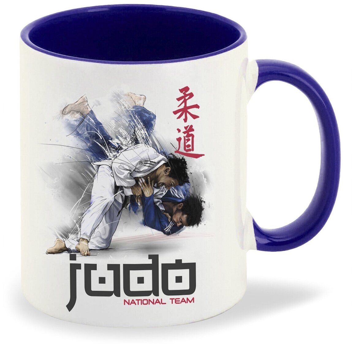 Кружка синий CoolPodarok Judo. Дзюдо