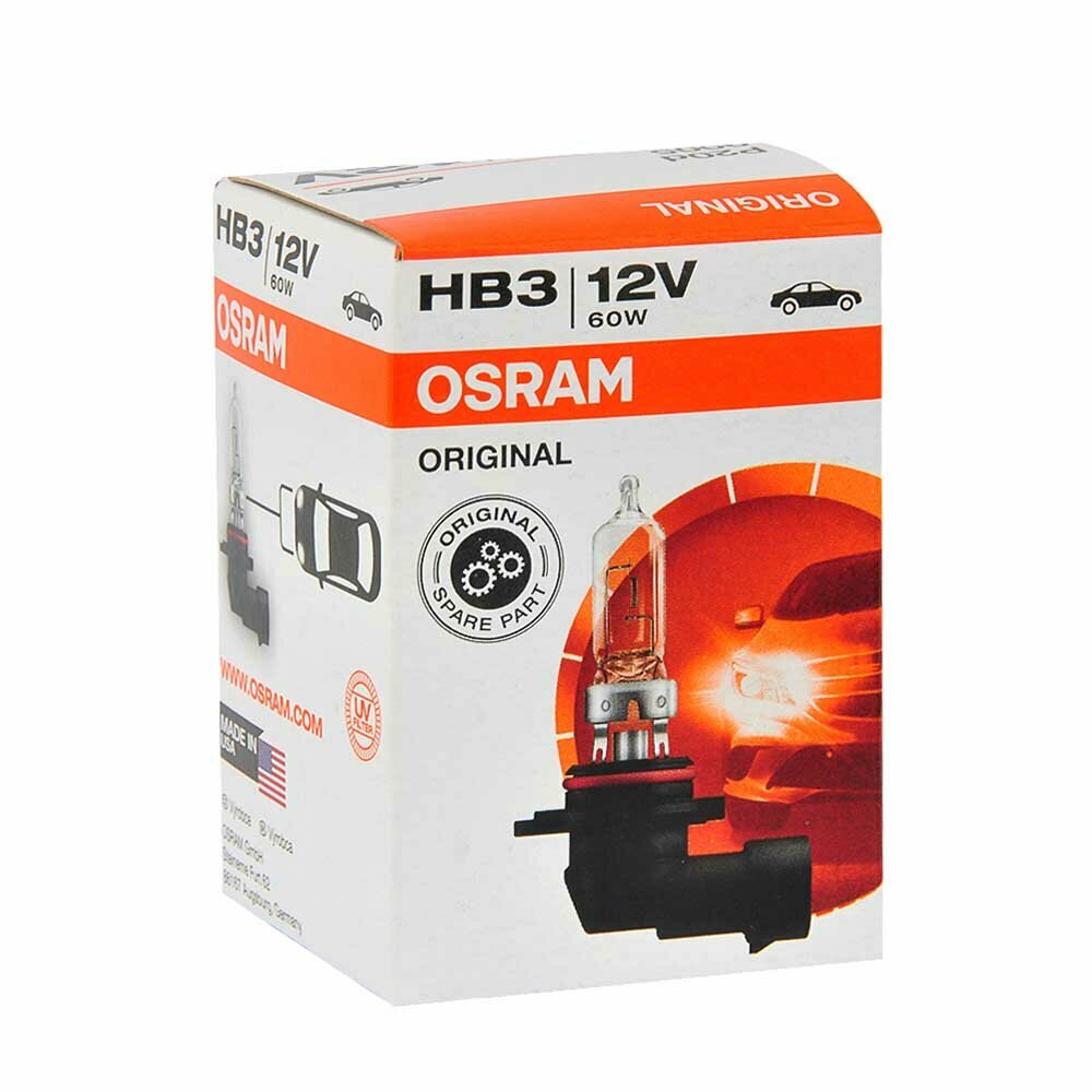 Лампа автомобильная галогенная Osram ORIGINAL LINE 9005 HB3 60W