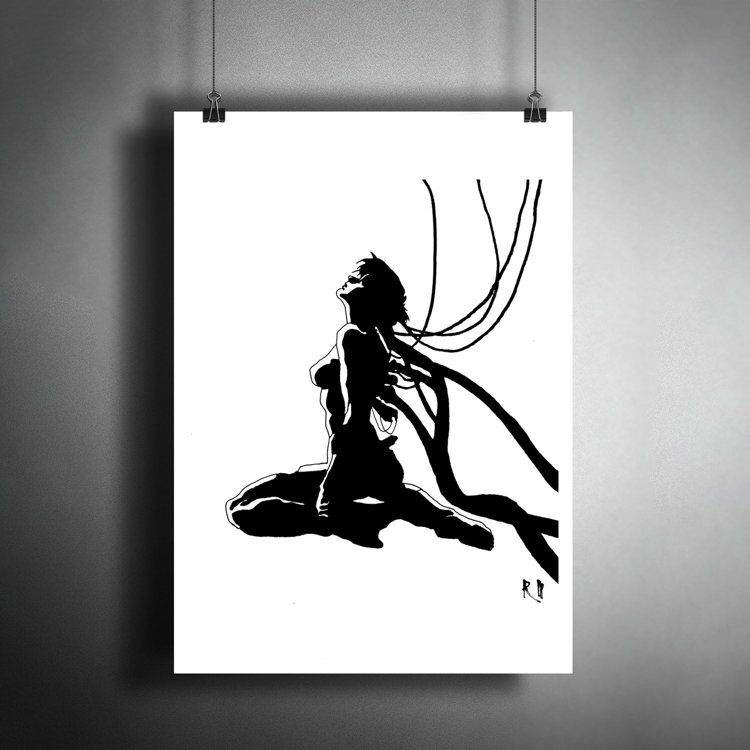 Постер плакат для интерьера "Аниме, манга: Призрак в доспехах. Ghost in the Shell"/ Декор дома, офиса, бара. A3 (297 x 420 мм)