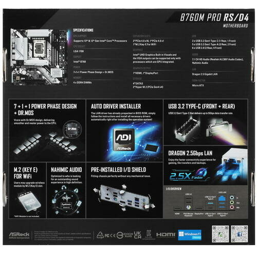 Материнская плата Asrock B760 PRO RS/D4 (90-MXBKS0-A0UAYZ) - фото №9