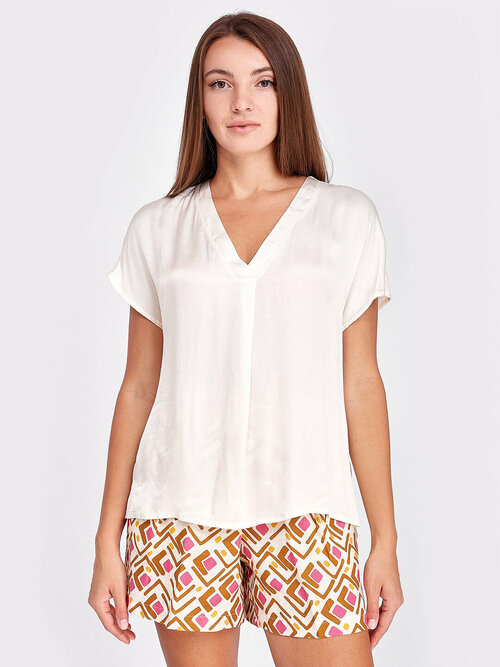 Блуза  SKILLS & GENES, размер 42, белый