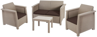 Комплект мебели Keter Toledo set капучино с подушками