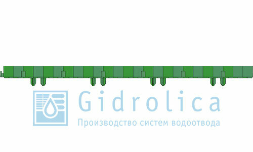 Решётка газонная 694х400х32 Gidrolica® Eco Standart Рг-70.40.3,2 пластиковая зелёная