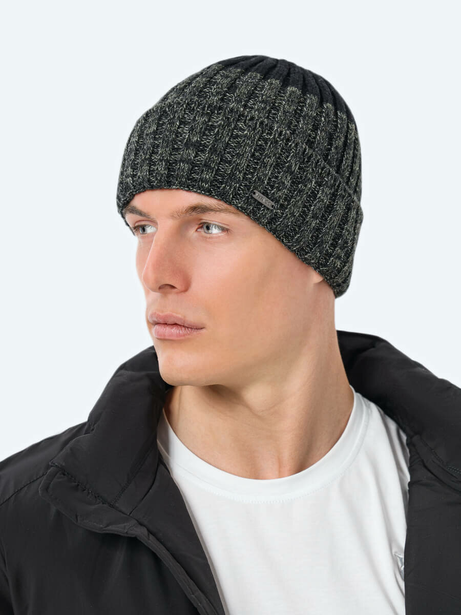 Шапка-бини VITACCI для мужчин, размер OneSize, черный