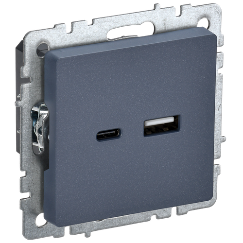 фото Brite розетка usb a+c 18вт рю11-1-брм маренго iek