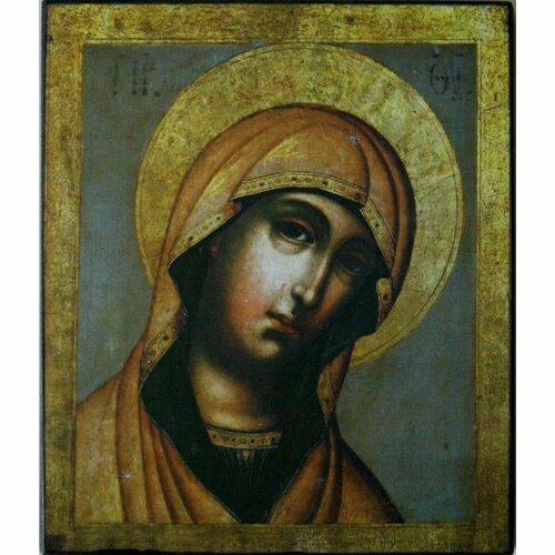 Икона Божья Матерь Боголюбская (копия старинной), арт STO-035 икона боголюбская божья матерь размер 20х25