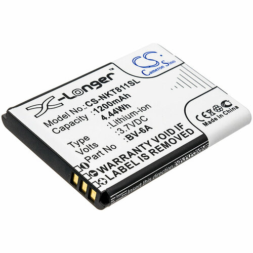 аккумулятор cs nkt102sl he319 he330 для nokia 3 ta 1020 ta 1028 ta 1032 3 85v 2600mah 10 01w Аккумулятор CS-NKT811SL BV-6A для Nokia 8110 4G, TA-1048, TA-1059 3.7V / 1200mAh / 4.44Wh