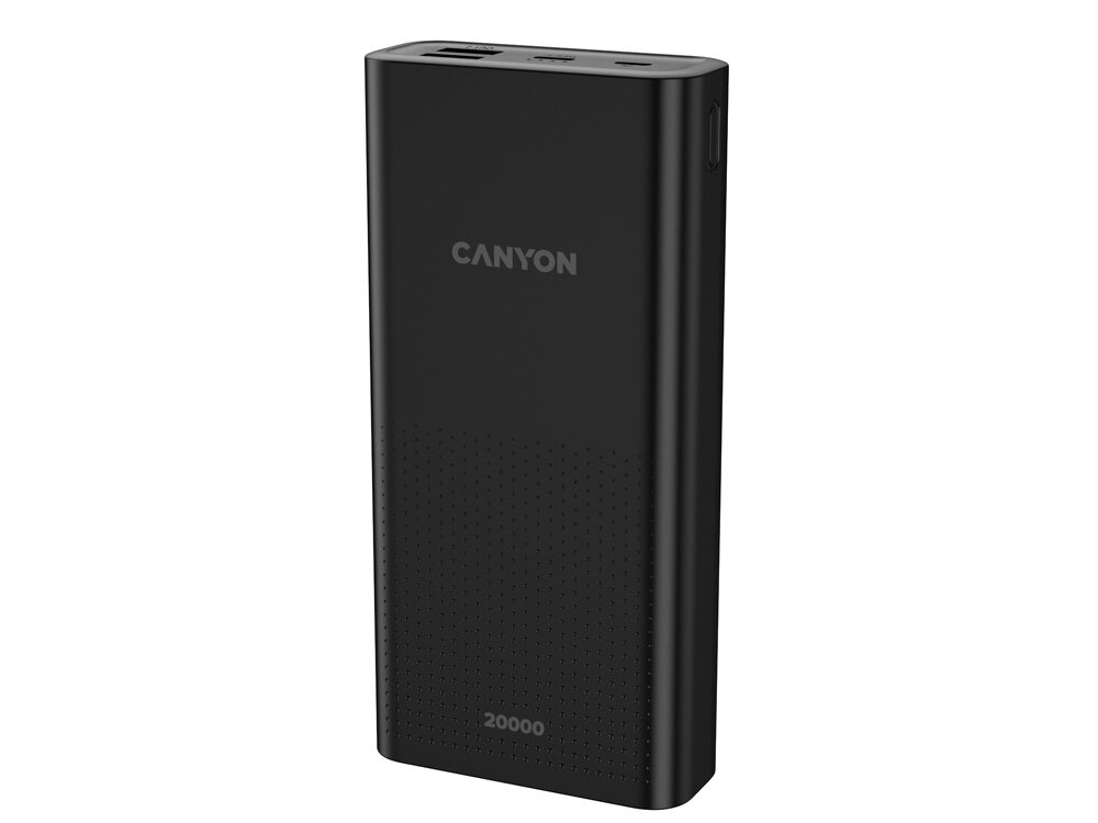 Аккумулятор внешний портативный Canyon 20000mAh, micro-USB/USB Type-C, 2*USB Type-A, black - фото №8