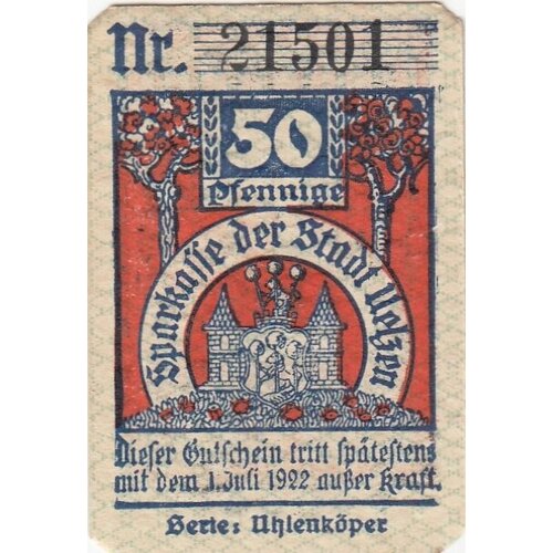 Германия (Веймарская Республика) Ильцен 50 пфеннигов 1921 г. (R) германия веймарская республика ильцен 50 пфеннигов 1921 г e 2