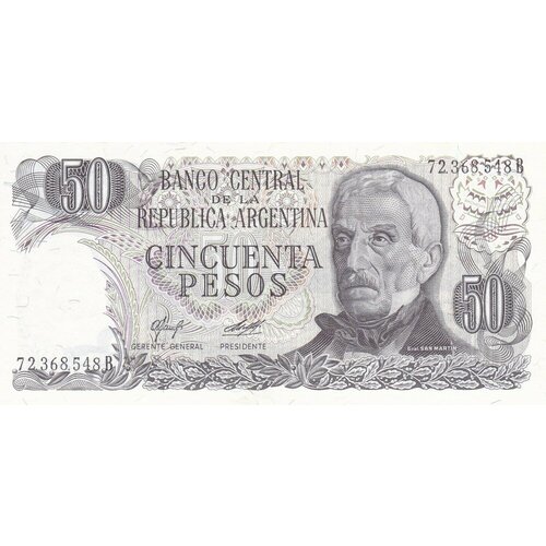 Аргентина 50 песо 1976 г. банкнота аргентина 1000 песо 1976 1983 год