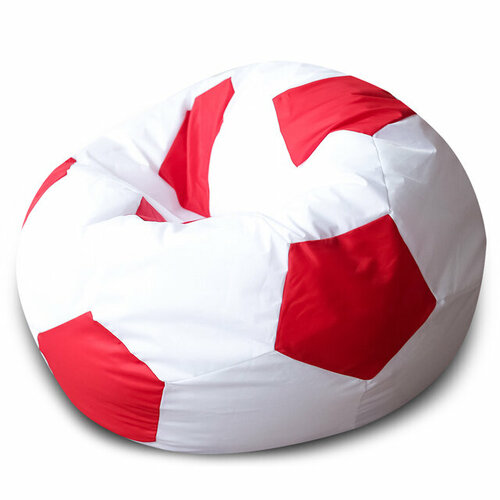 Кресло-мешок Мебельторг Мяч Белый/Красный