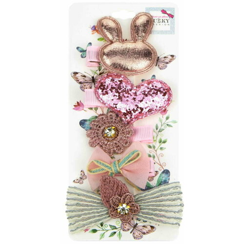 Lukky Fashion набор заколок для волос зажим,5шт в наборе, 2вида