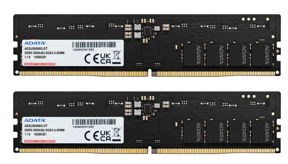 Память DDR5 2x16Gb 5600Mhz A-Data Ad5u56008g-dt .