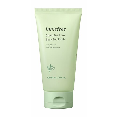 INNISFREE Гель-скраб для тела увлажняющий с экстрактом зеленого чая, 150 мл