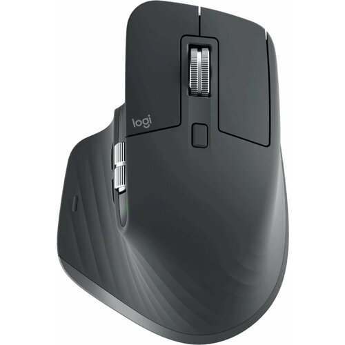 бесшумная клавиатура logitech mx keys s en ru мышка logitech mx master 3s комплект белый цвет Мышь Logitech MX Master 3S графитовый оптическая (8000dpi) беспроводная USB (5but)