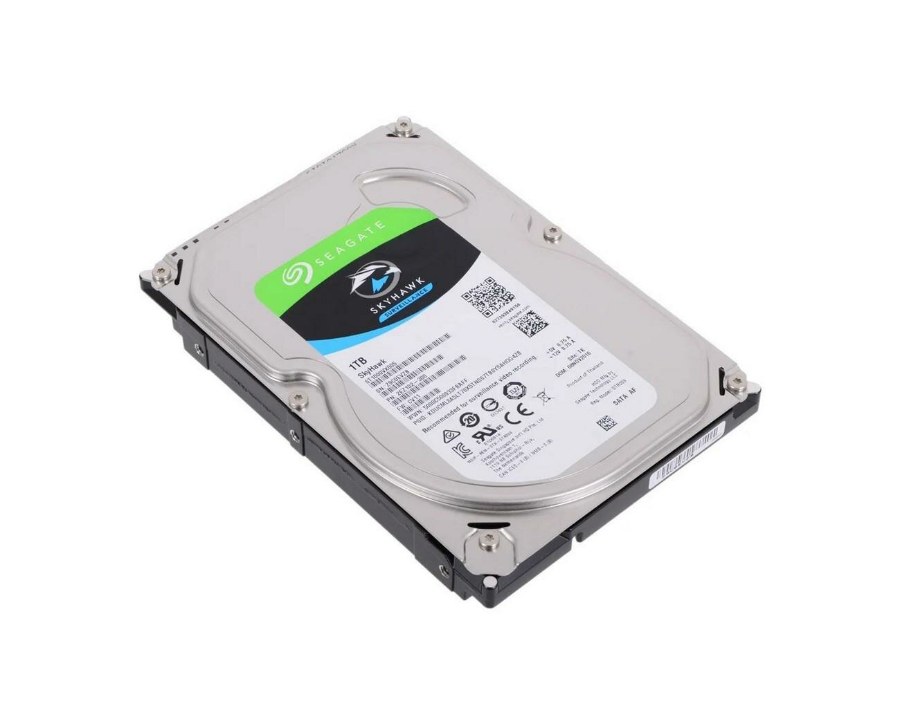 Жесткий диск для видеорегистратора Seagate 3.5 SkyHawk - SATA (S13965100). Объем 1 Тб и размером 3,5 дюйма - диск для систем видеонаблюдения