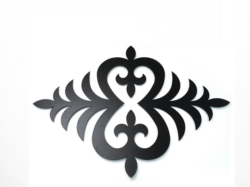 фото Декор забора ноэз "Пихта" центральный 700 мм. черный