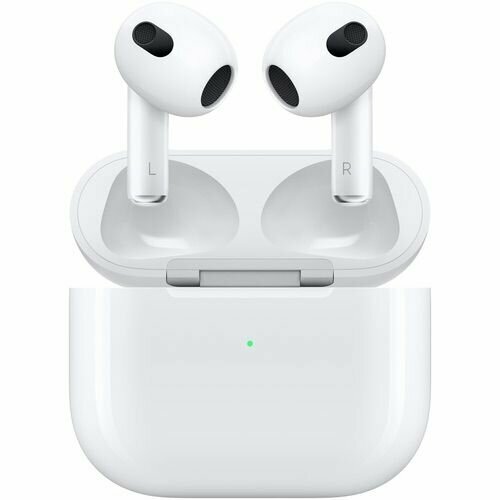 Наушники беспроводные Apple AirPods 3 для iPhone Bluetooth 50 с микрофоном игровые с технологией Dolby Atmos пространственное аудио адаптивный эквалайзер защита от пота и воды для спорта 20599₽