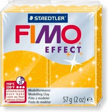 Полимерная глина FIMO Effect 112, золотой с блестками, 57г