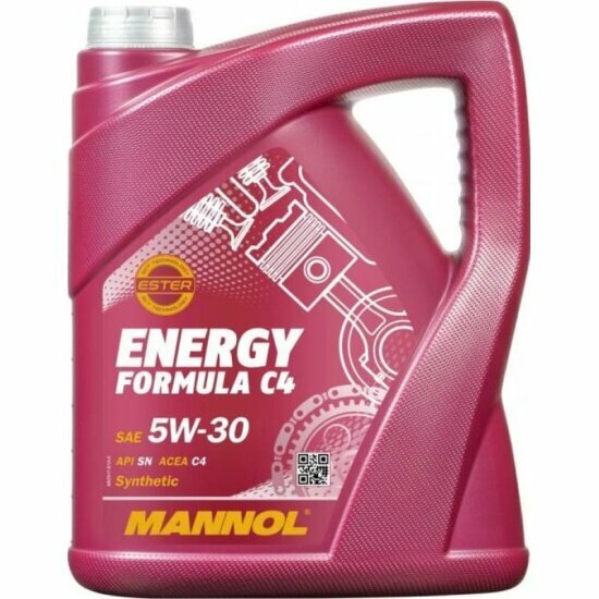 Моторное масло Mannol Energy Formula C4 5W-30 синтетическое 5 л