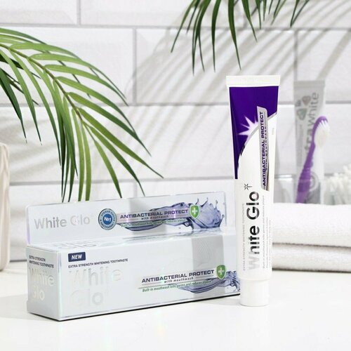 Зубная паста White Glo отбеливающая с антибактериальным эффектом и ополаскивателем, 100 мл (комплект из 5 шт)