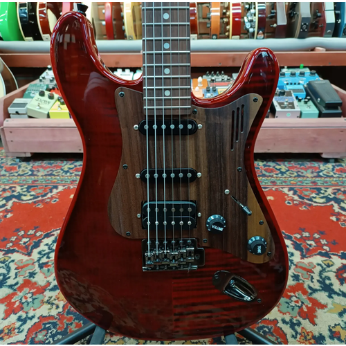 Электрогитара U-One by Magneto US-11P Stratocaster HSS Flame Maple Transparent Red - U-One by Magneto