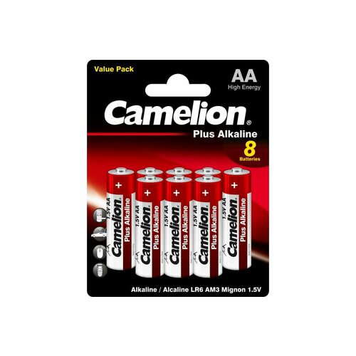 батарейки camelion plus alkaline bl10 lr6 1 5в Батарейка Camelion Plus LR6 BL8 , 8 шт.