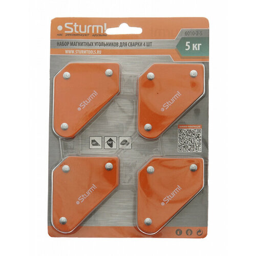 Набор магнитных угольников Sturm 6010-2-5 4шт 696₽