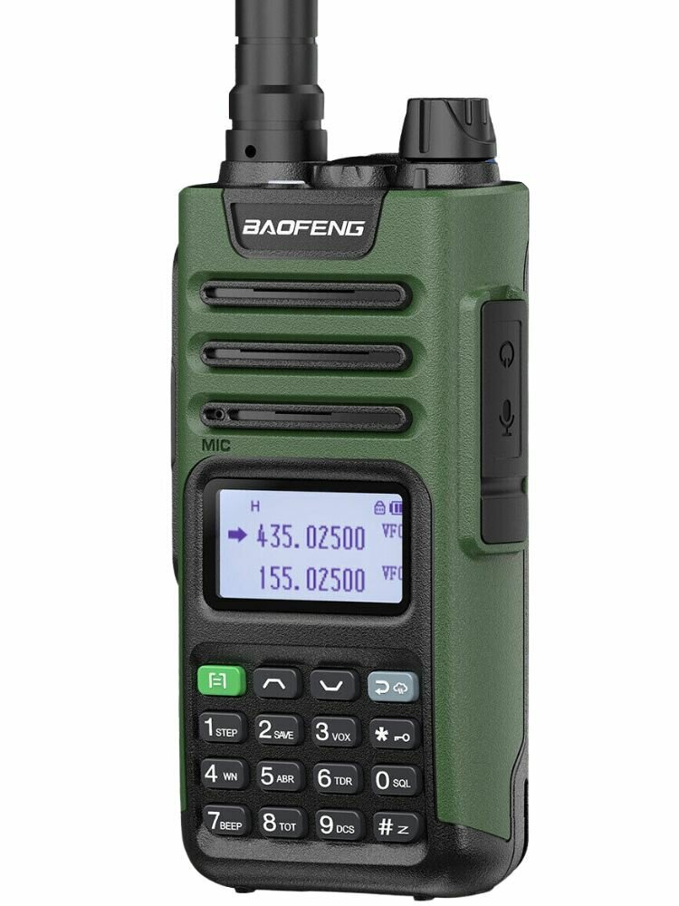 Рация BAOFENG UV-13 PRO ( 136-174/400-520) МГц черно-зеленая