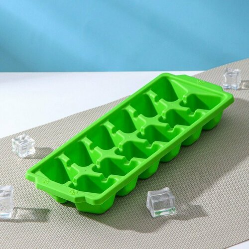 Форма для льда, 26×9,5×3,5 см, 12 ячеек, цвет микс (комплект из 12 шт)