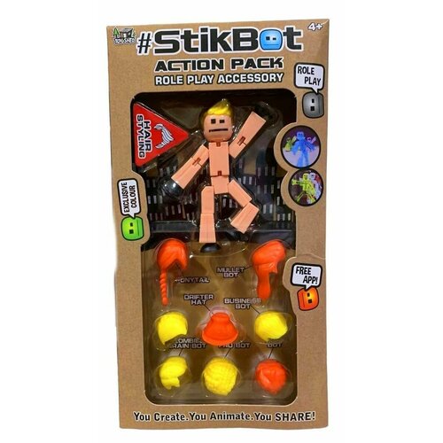 Стикбот Игровой набор Stikbot с прическами бежевый 489₽