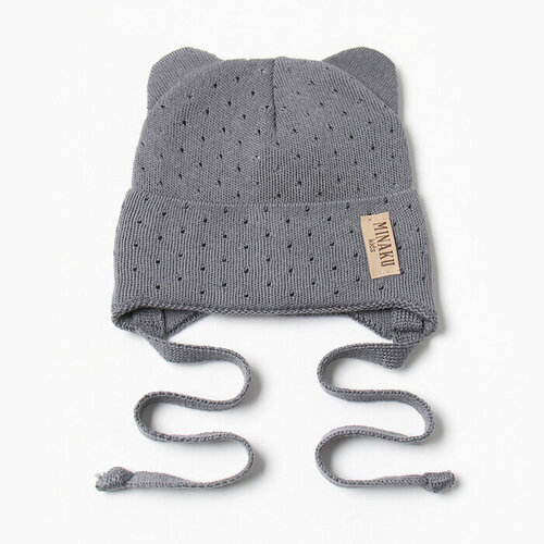 фото Шапка minaku, размер 35-40, серый