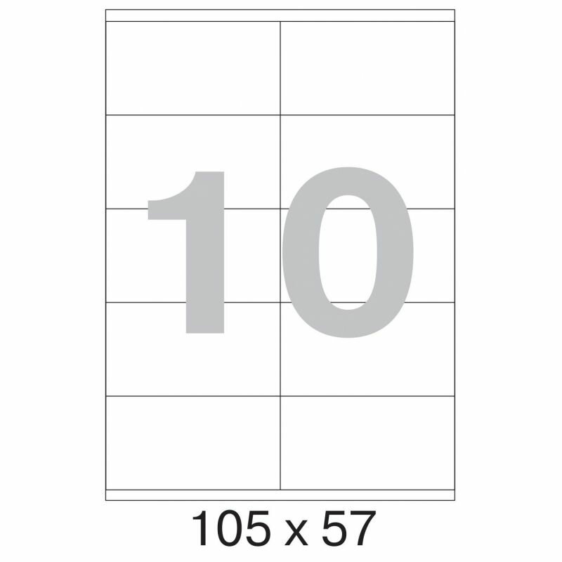 Этикетки самоклеящиеся Mega, белые, 105х57 мм, 10 штук на листе А4, 25 листов в упаковке — фото 7