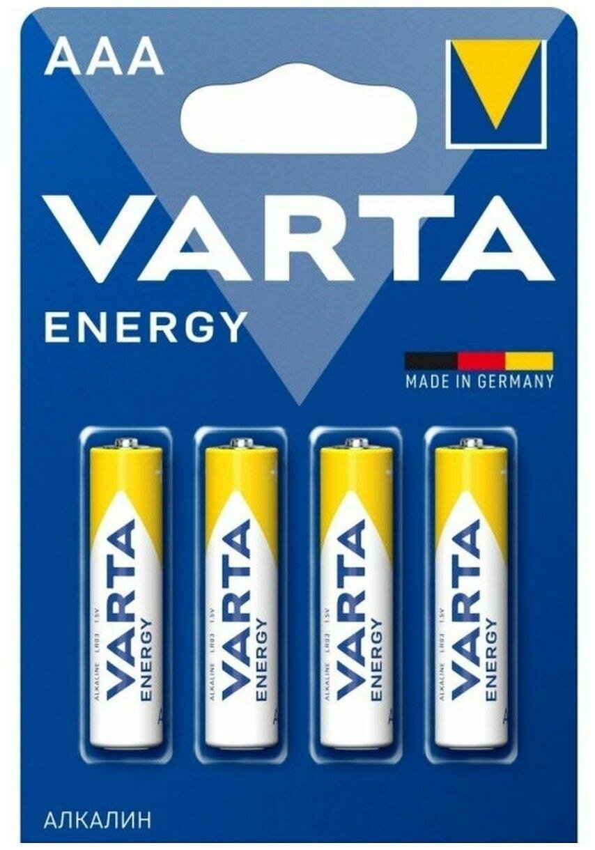 Батарейка Varta AAA LR03 Energy Alkaline BL4 4103, 4шт.