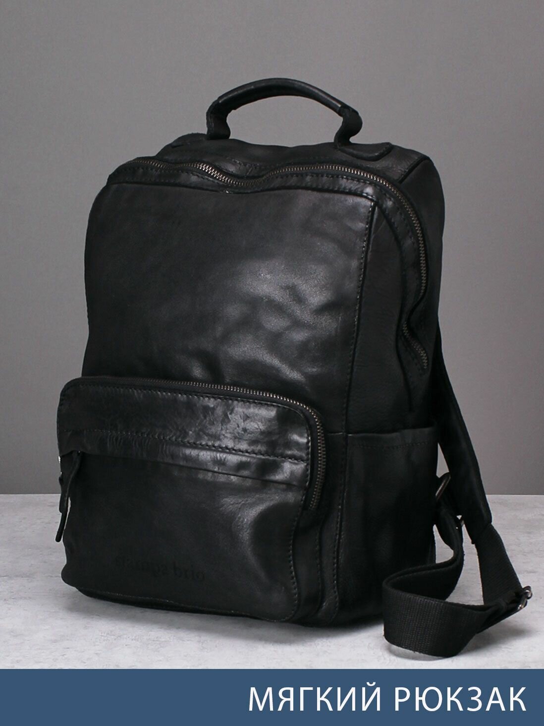 Рюкзак мужской Stampa Brio7142-25176SW BLACK