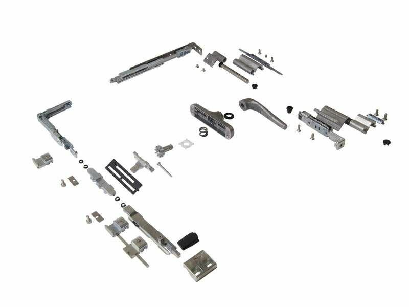 фото Комплект гарнитуры для поворотно-наклонных окон (створок) из алюминиевого профиля ALBRIO Provedal цвет: серый,