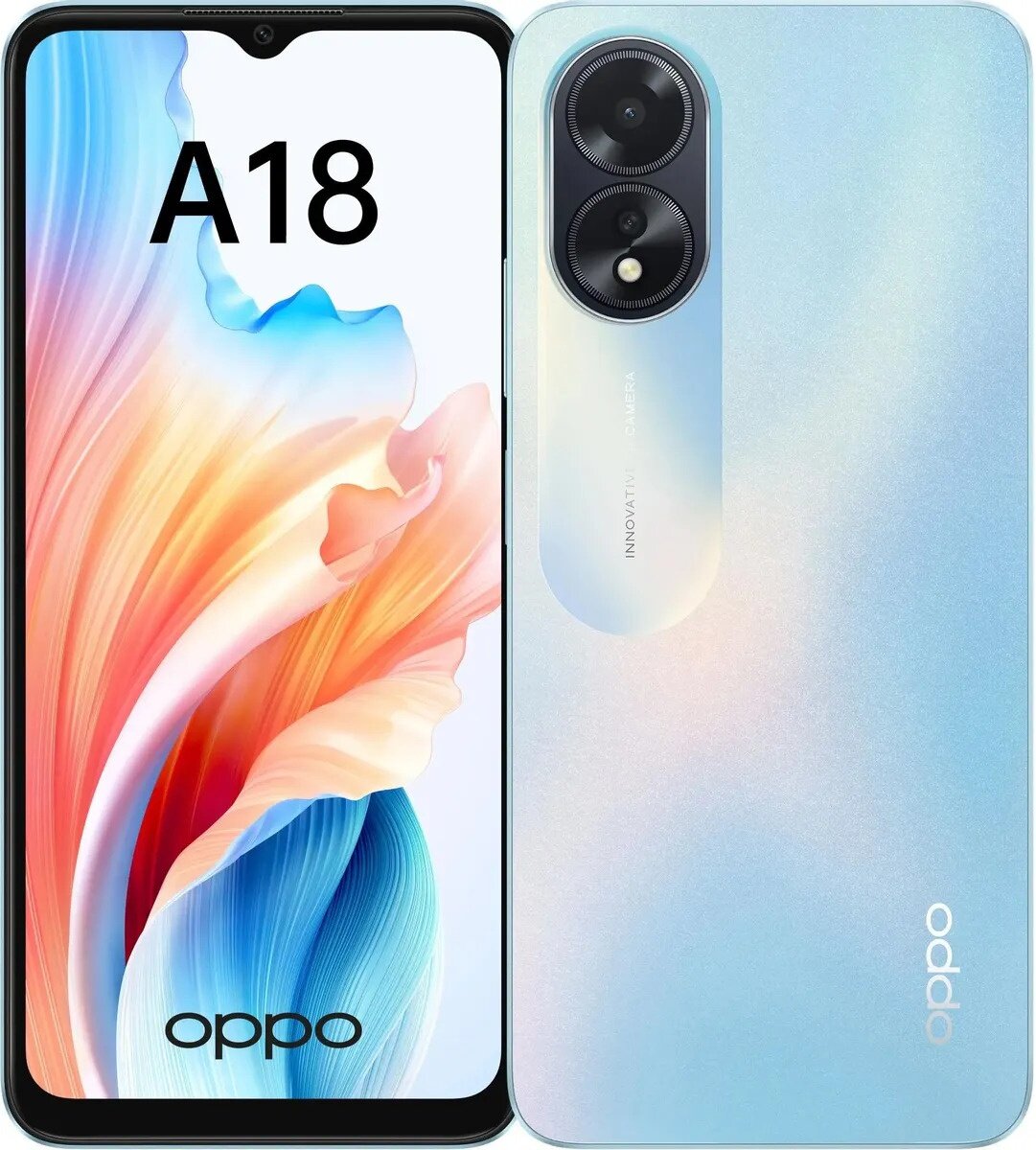 Смартфон Oppo A18 4/128GB Голубой