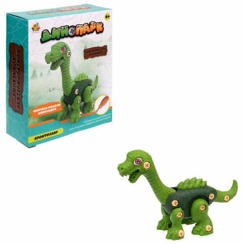 Конструктор 1toy Динопарк «Доисторическая коллекция», Бронтозавр развивающая игрушка 1toy динопарк доисторическая коллекция дилофозавр