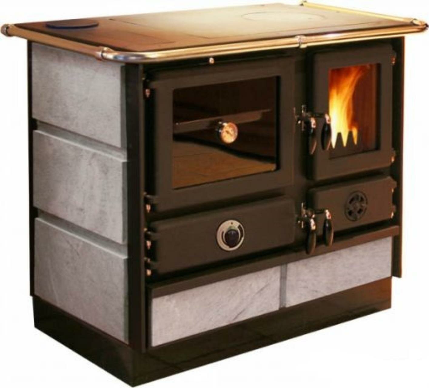 фото MBS Плита SUPER THERMO MAGNUM 4D L S (с водяным контуром, с камнем, левая)