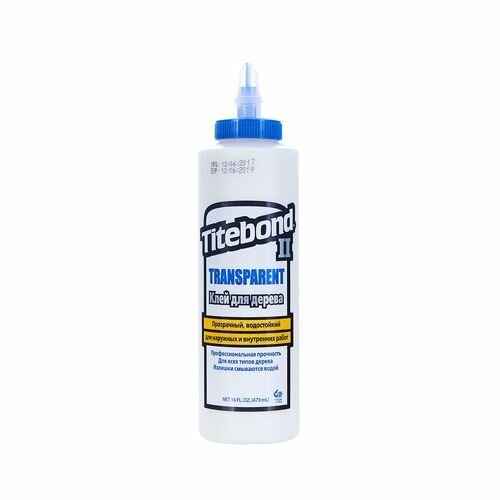 Клей Titebond II Transparent Wood Glue, 473мл