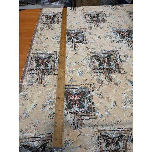 Ткань интерьерная гобелен "Бабочки 4853(1)" мебельная пл. 380 г/м2, ш-150 см, на отрез, цена за пог. метр