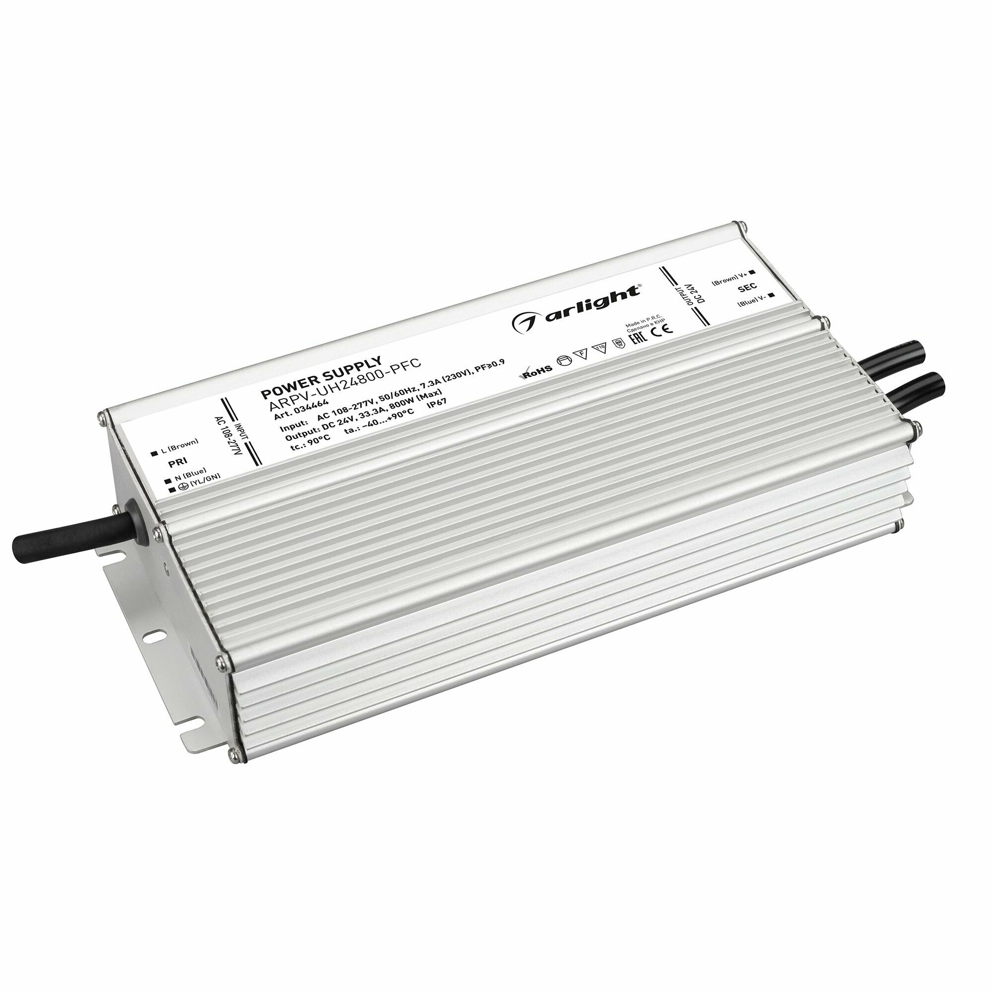Блок питания Arlight ARPV-UH24800-PFC 24V 800W IP67 33,3A / - фото №1