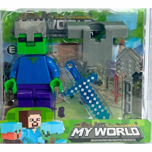 12E Конструктор minifigures Minecraft, фигурка Майнкрафт 8 см. sl89182 конструктор minifigures minecraft минифигурки майнкрафт 12 шт