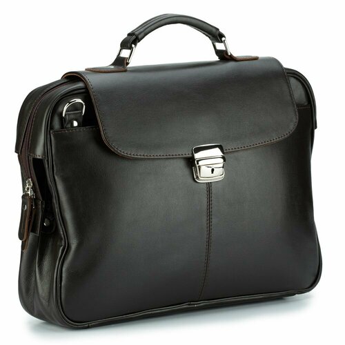 Портфель Кожинка, фактура матовая, коричневый