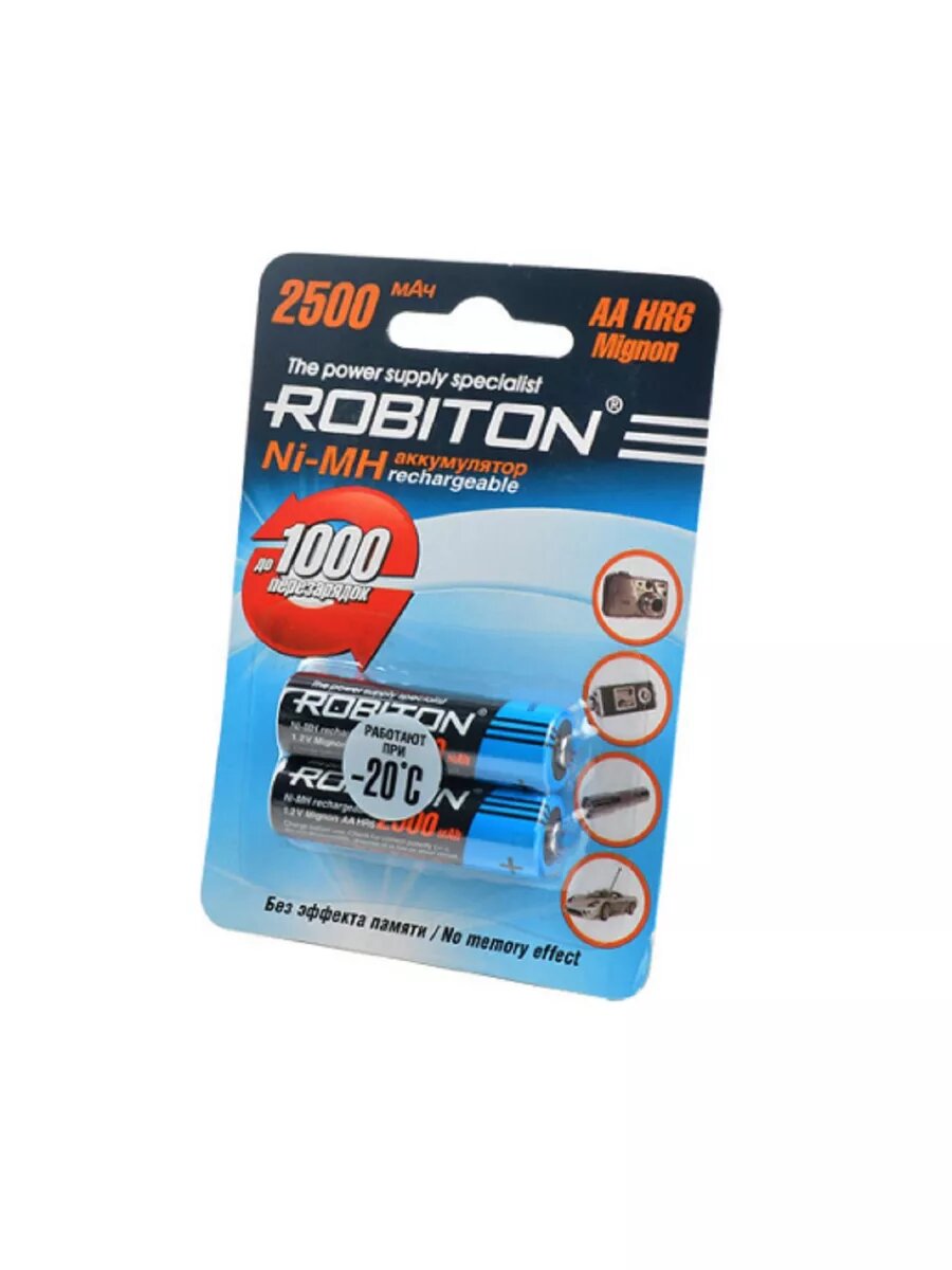 Аккумулятор ROBITON 2500MHAA-2 BL2