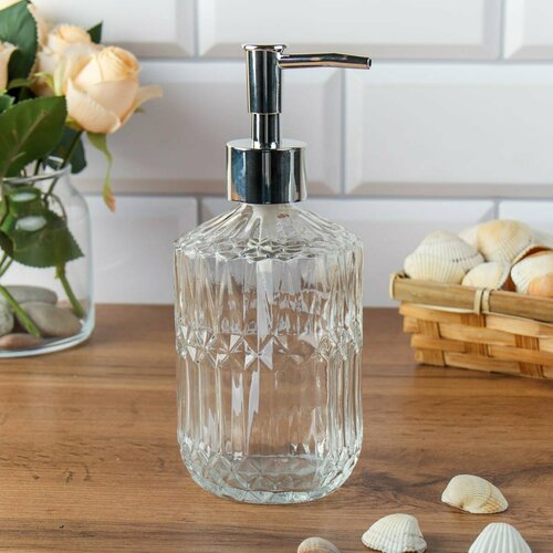 Дозатор для жидкого мыла 450 мл стеклянный 440₽