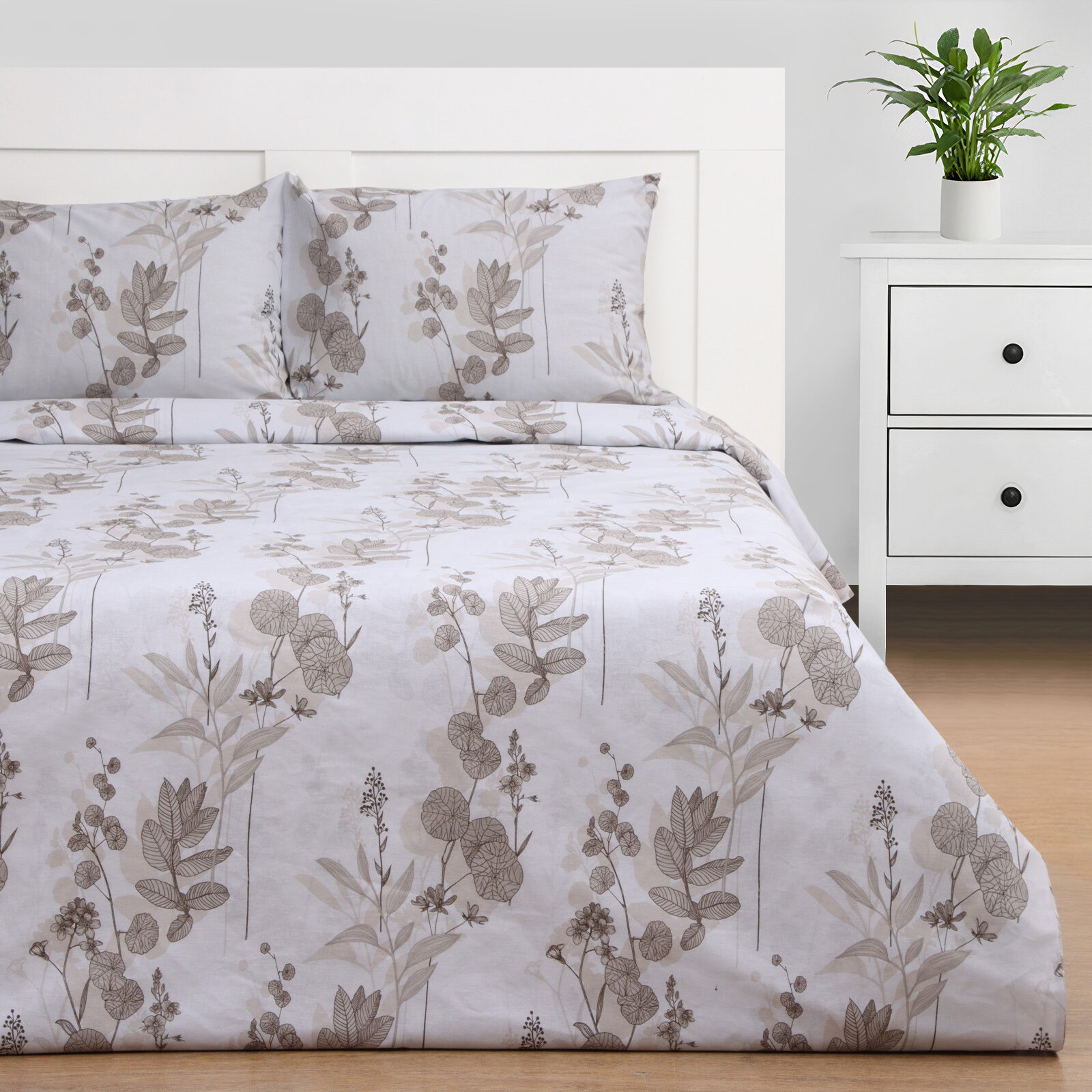 Постельное бельё Этель 1.5сп Dried flowers 143х215см 150х214см 50х70см-2 шт бязь 125 г/м2 10389628
