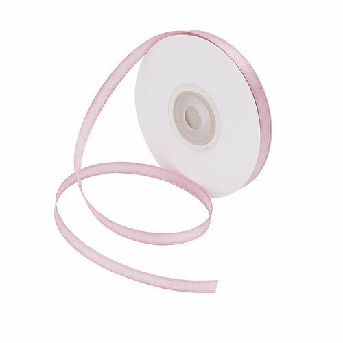 Лента атласная 0,6см*22,86м (аналог 411001) (008 бледно-розовый), 22.86 м