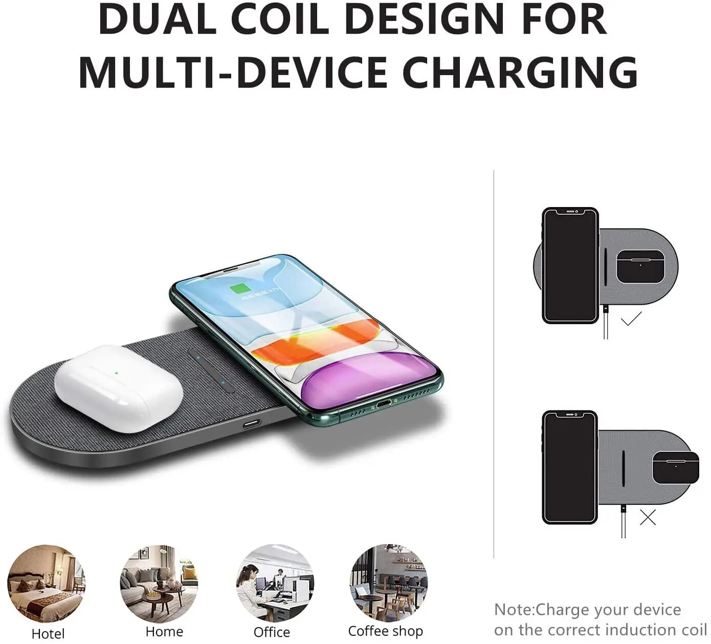 Беспроводная зарядная станция 2 в 1, 40 Вт для iPhone 16 15 14 13 12 11 XS Airpods 3 Pro, 20 Вт, быстрое двойное зарядное устройство для Samsung S23 S24, Double 15W — фото 1